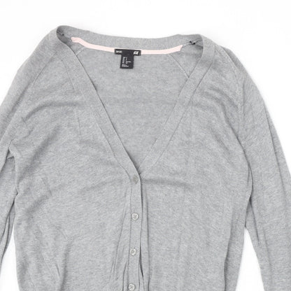 Womens UK Size S H&M Grey Cardigan Jumper