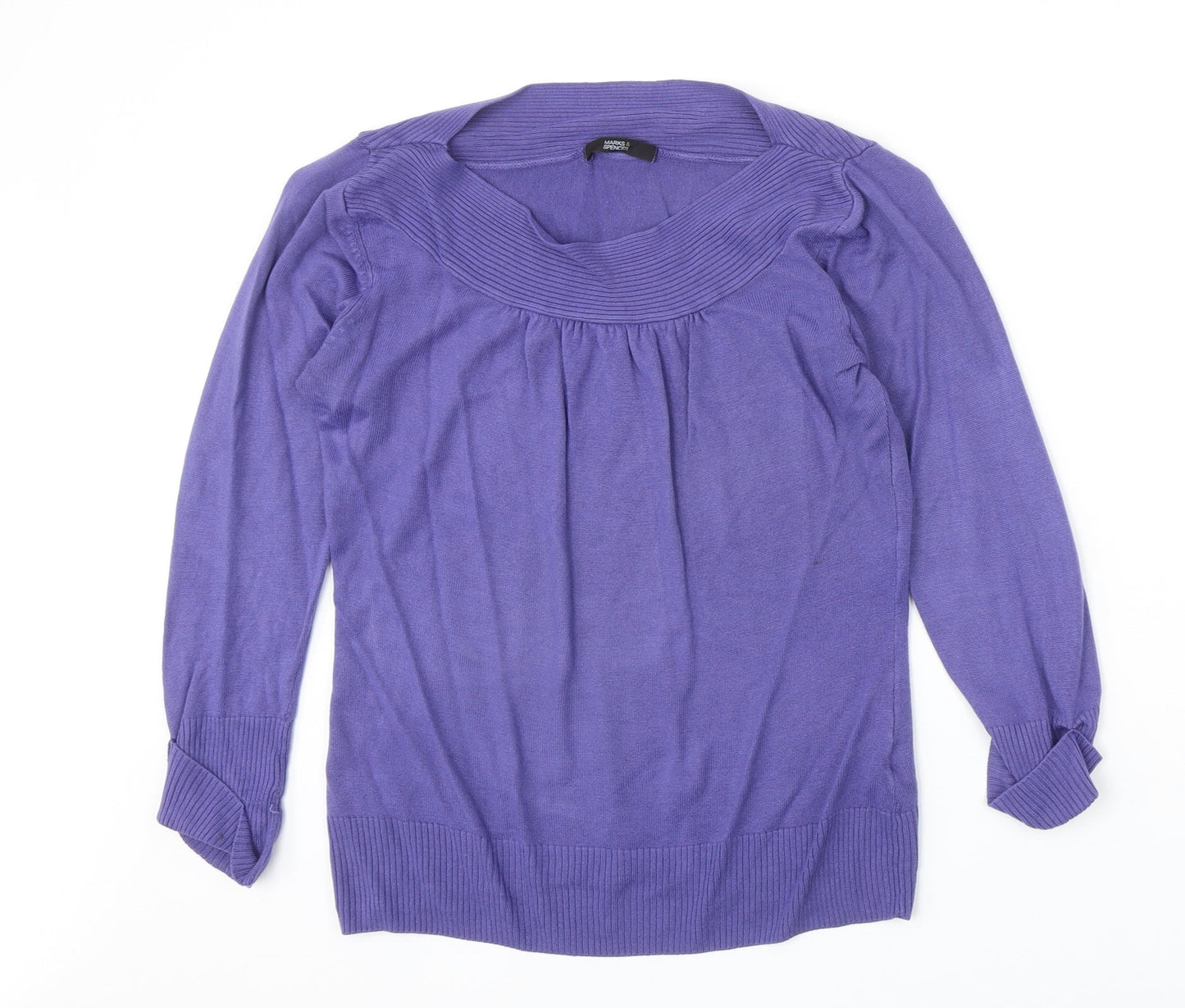 Womens UK Size 10 Marks and Spencer Purple Pullover Jumper