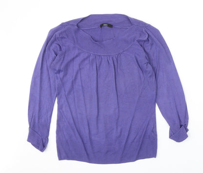 Womens UK Size 10 Marks and Spencer Purple Pullover Jumper