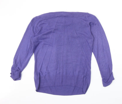 Womens UK Size 10 Marks and Spencer Purple Pullover Jumper