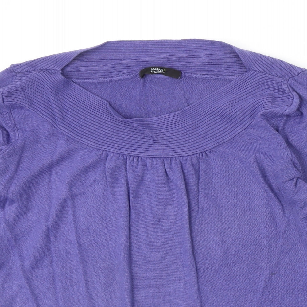 Womens UK Size 10 Marks and Spencer Purple Pullover Jumper