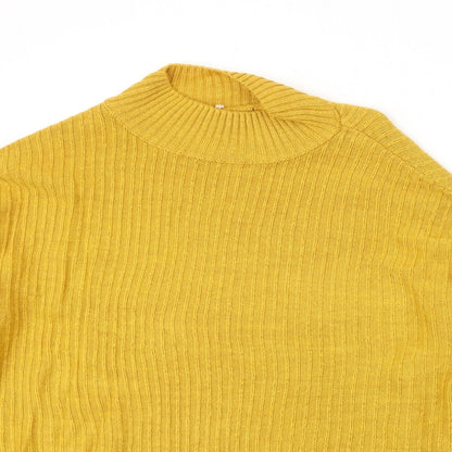 Primark Womens Yellow High Neck Acrylic Pullover Jumper Size S