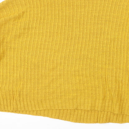 Primark Womens Yellow High Neck Acrylic Pullover Jumper Size S