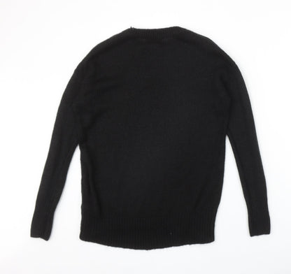Womens UK Size S New Look Black Pullover Jumper