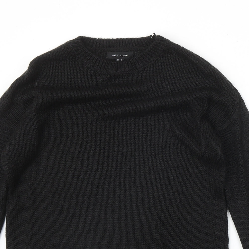 Womens UK Size S New Look Black Pullover Jumper