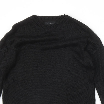 Womens UK Size S New Look Black Pullover Jumper