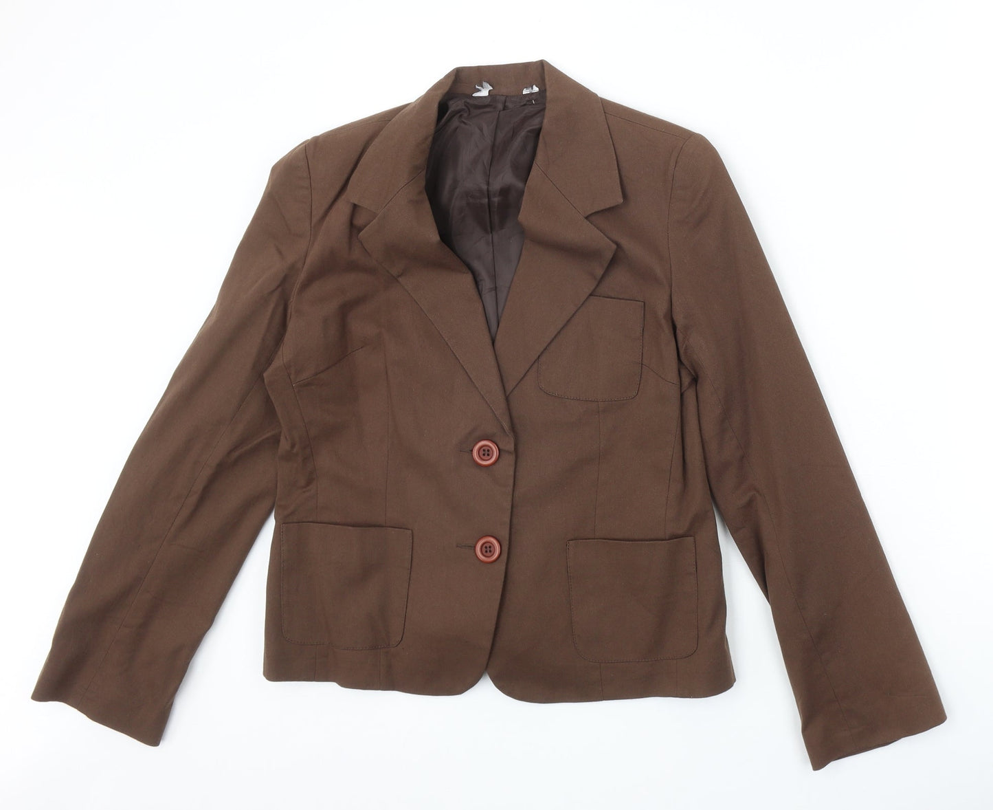 Womens UK Size 14 Preworn Regular Brown Suit Jacket