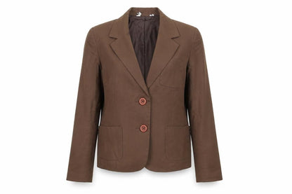 Womens UK Size 14 Preworn Regular Brown Suit Jacket