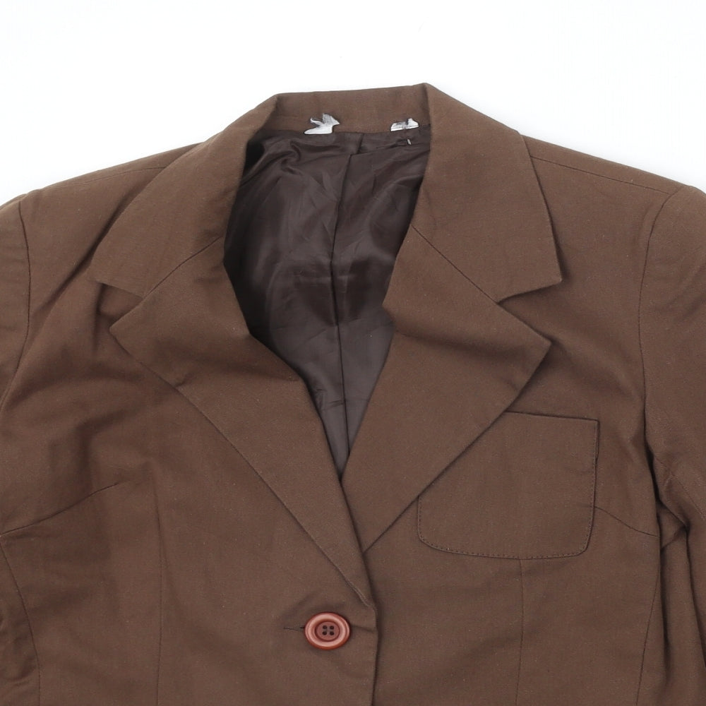 Womens UK Size 14 Preworn Regular Brown Suit Jacket