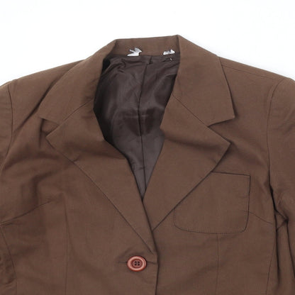 Womens UK Size 14 Preworn Regular Brown Suit Jacket