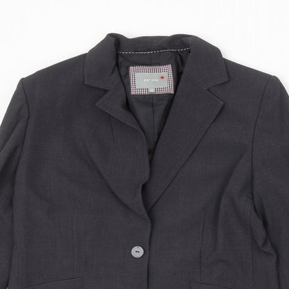 Marks and Spencer Womens Grey Polyester Jacket Blazer Size 14