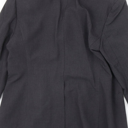 Marks and Spencer Womens Grey Polyester Jacket Blazer Size 14