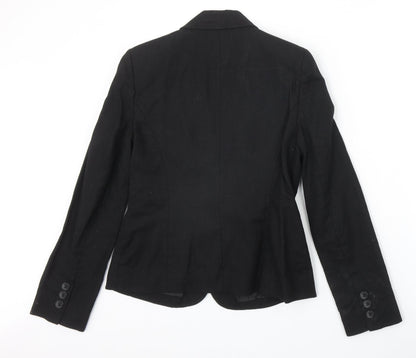 Debenhams Womens Black Linen Jacket Suit Jacket Size 10
