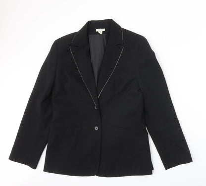 Womens UK Size 14 OPUS Regular Black Blazer
