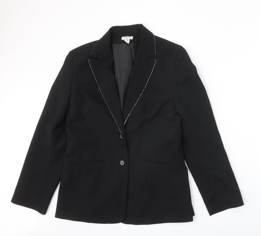Womens UK Size 14 OPUS Regular Black Blazer