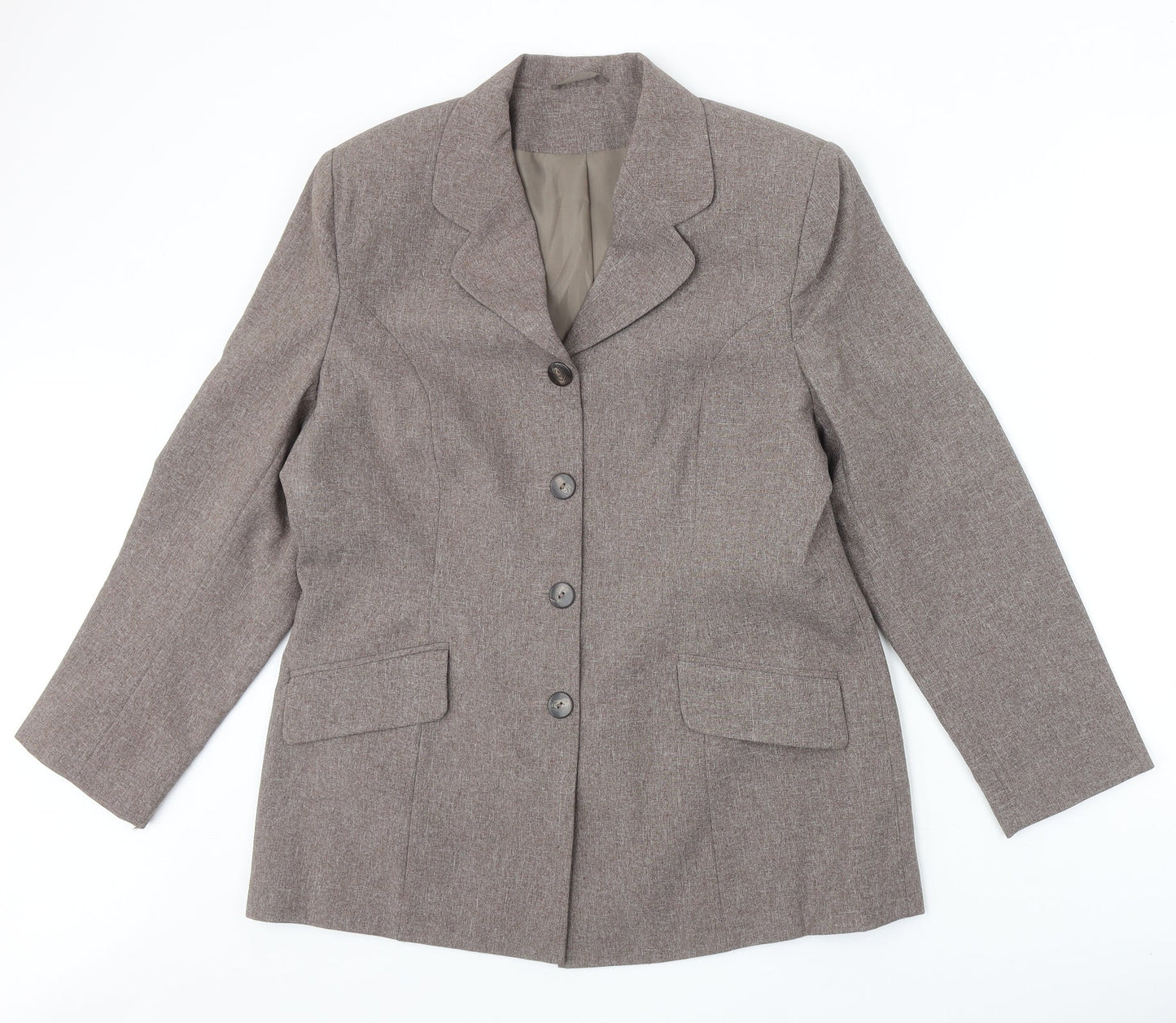Womens UK Size 16 Essentials Regular Beige Suit Jacket