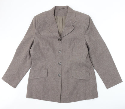 Womens UK Size 16 Essentials Regular Beige Suit Jacket