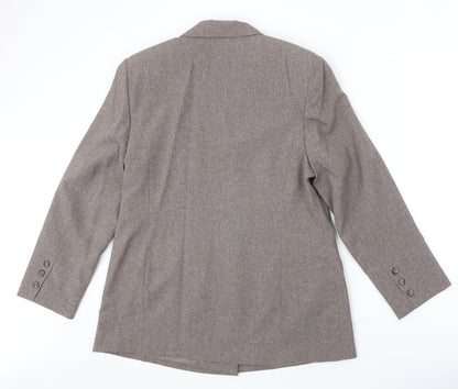Womens UK Size 16 Essentials Regular Beige Suit Jacket