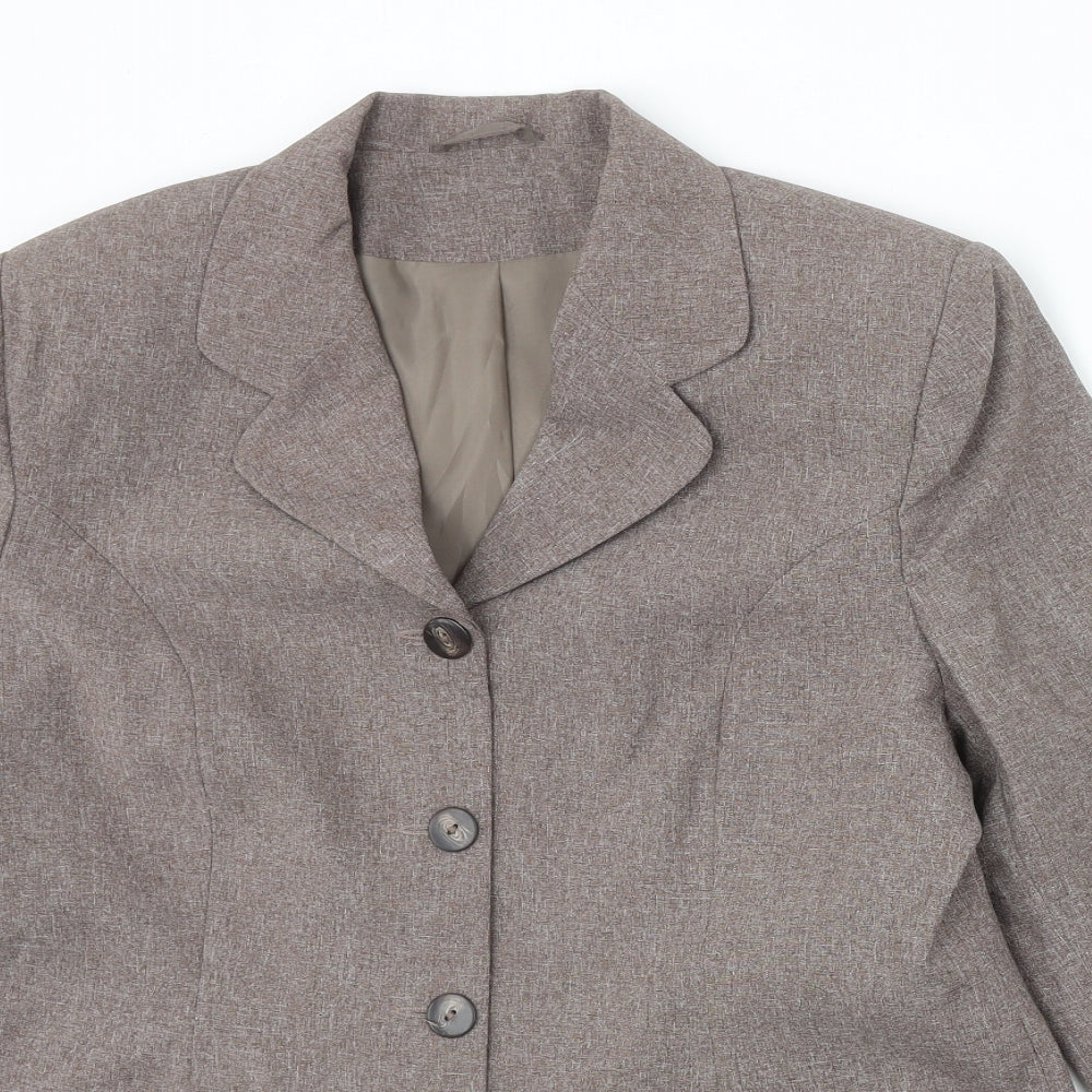 Womens UK Size 16 Essentials Regular Beige Suit Jacket