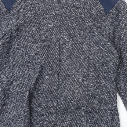 Klass Womens Blue Geometric Jacket Size 10 Zip