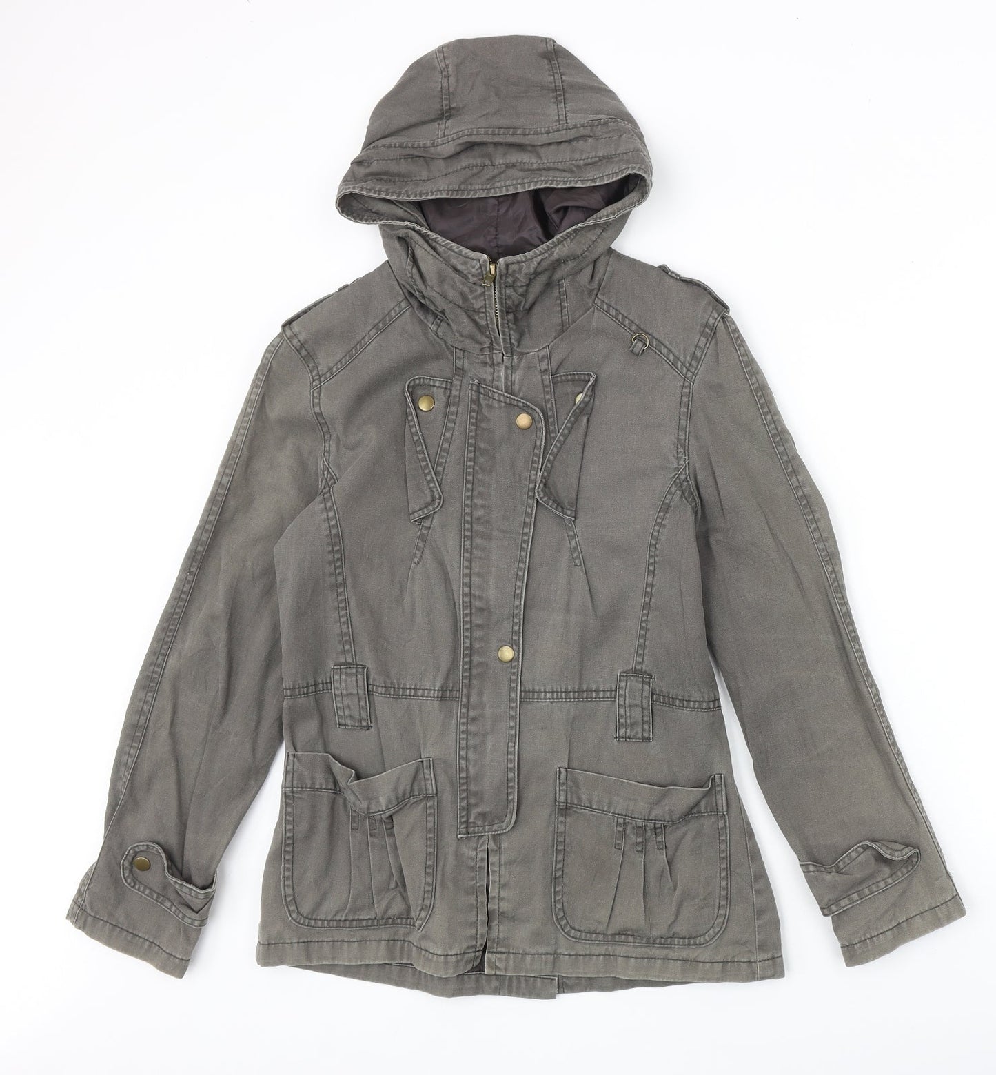 Femiculine Womens Grey Jacket Size M Zip