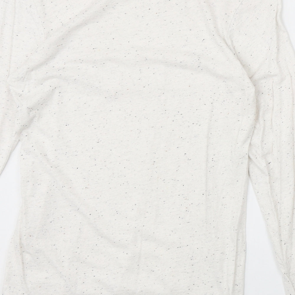 YD Girls Ivory Cotton Basic T-Shirt Size 11-12 Years Round Neck Pullover