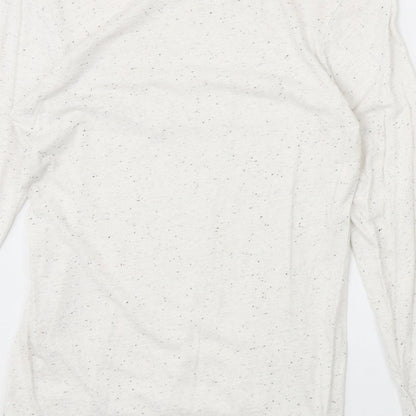 YD Girls Ivory Cotton Basic T-Shirt Size 11-12 Years Round Neck Pullover