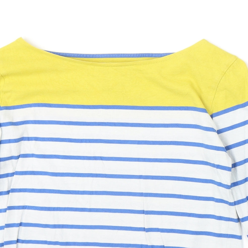 Johnnie b Boys Blue Striped 100% Cotton Pullover Casual Size 11-12 Years Crew Neck Pullover - Boat Neck