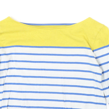 Johnnie b Boys Blue Striped 100% Cotton Pullover Casual Size 11-12 Years Crew Neck Pullover - Boat Neck