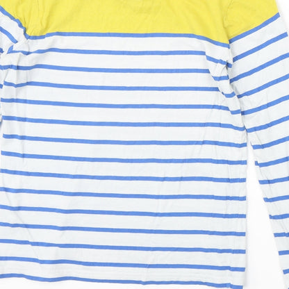 Johnnie b Boys Blue Striped 100% Cotton Pullover Casual Size 11-12 Years Crew Neck Pullover - Boat Neck