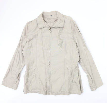 Womens UK Size XL Reflections Beige Jacket