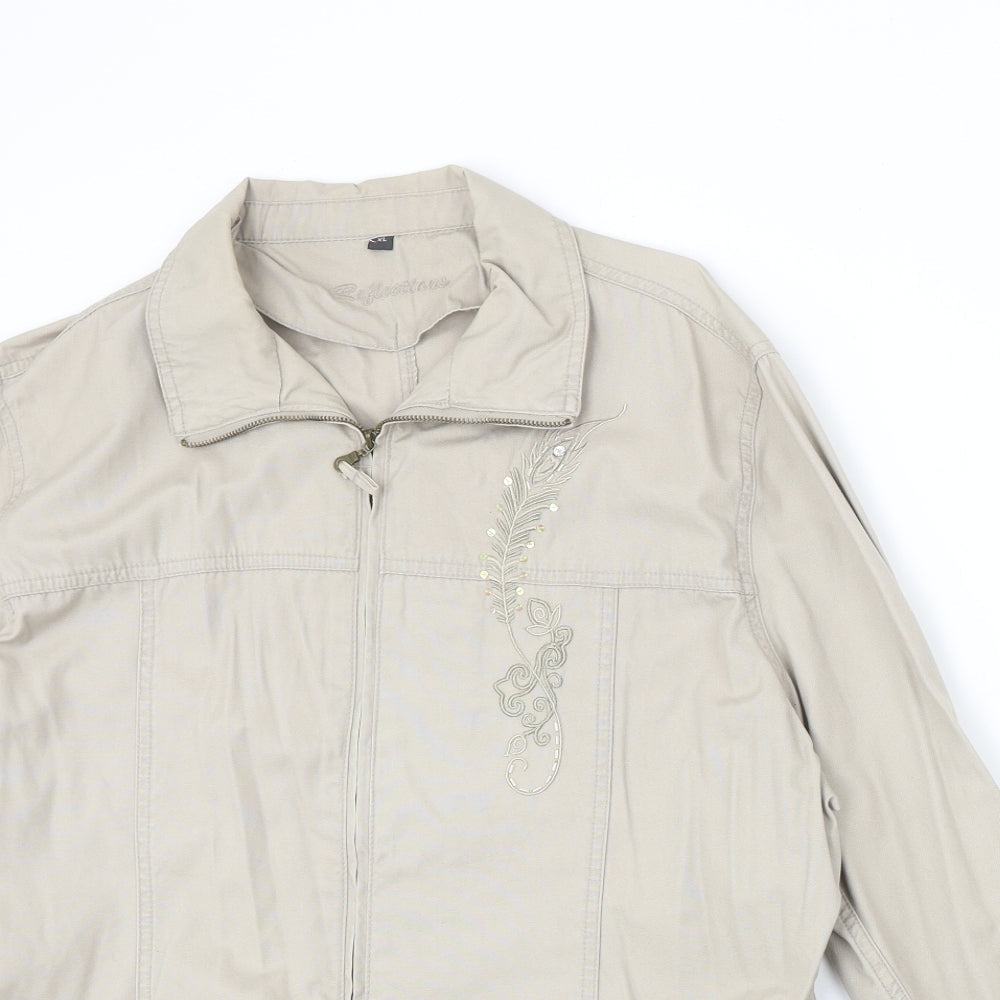 Womens UK Size XL Reflections Beige Jacket