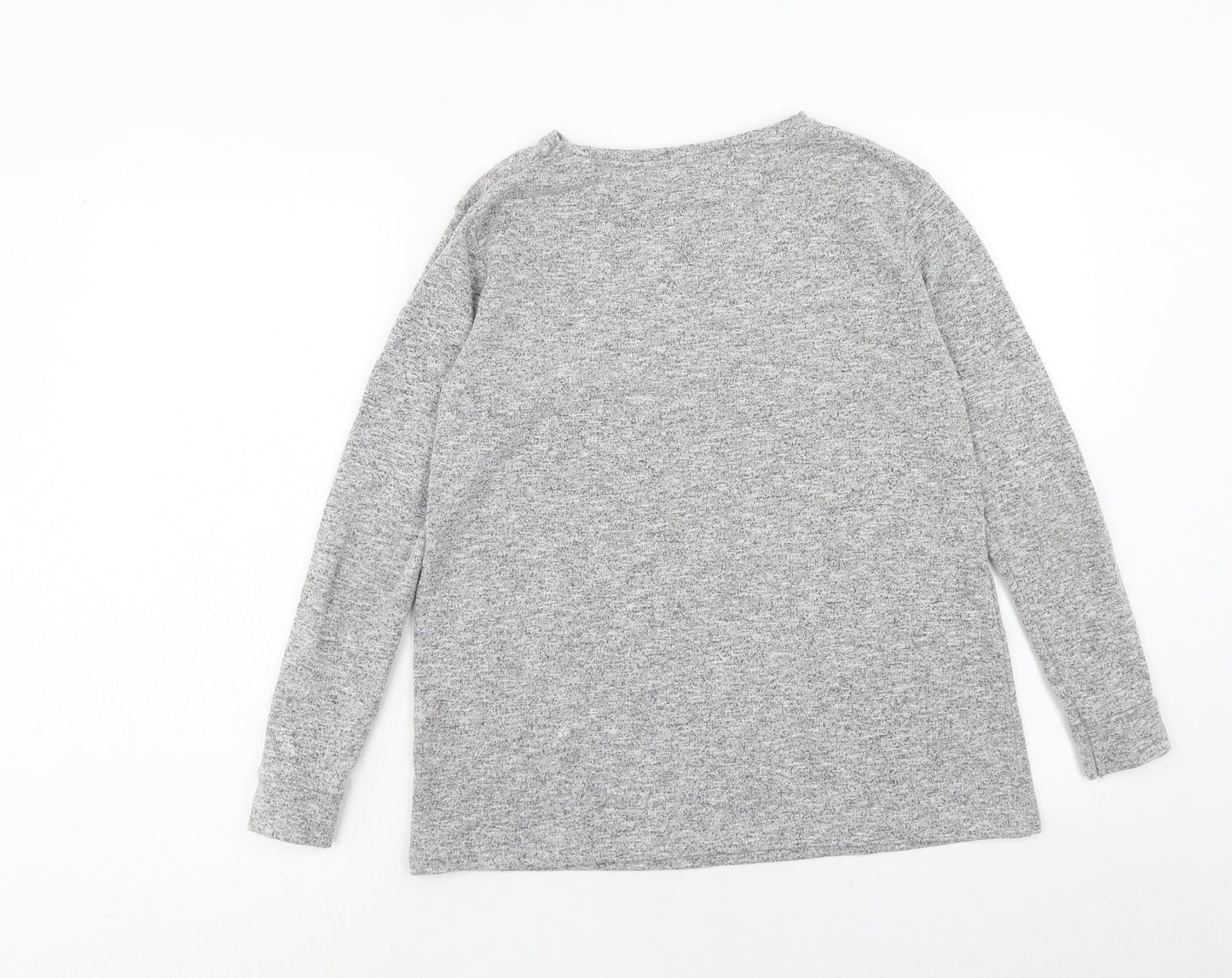Atmoshere Womens Grey Round Neck Polyester Pullover Jumper Size 10