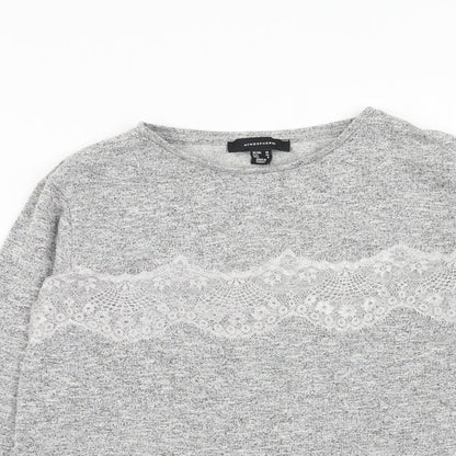 Atmoshere Womens Grey Round Neck Polyester Pullover Jumper Size 10