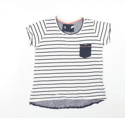 Womens UK Size M Preworn Blue Basic T-Shirt