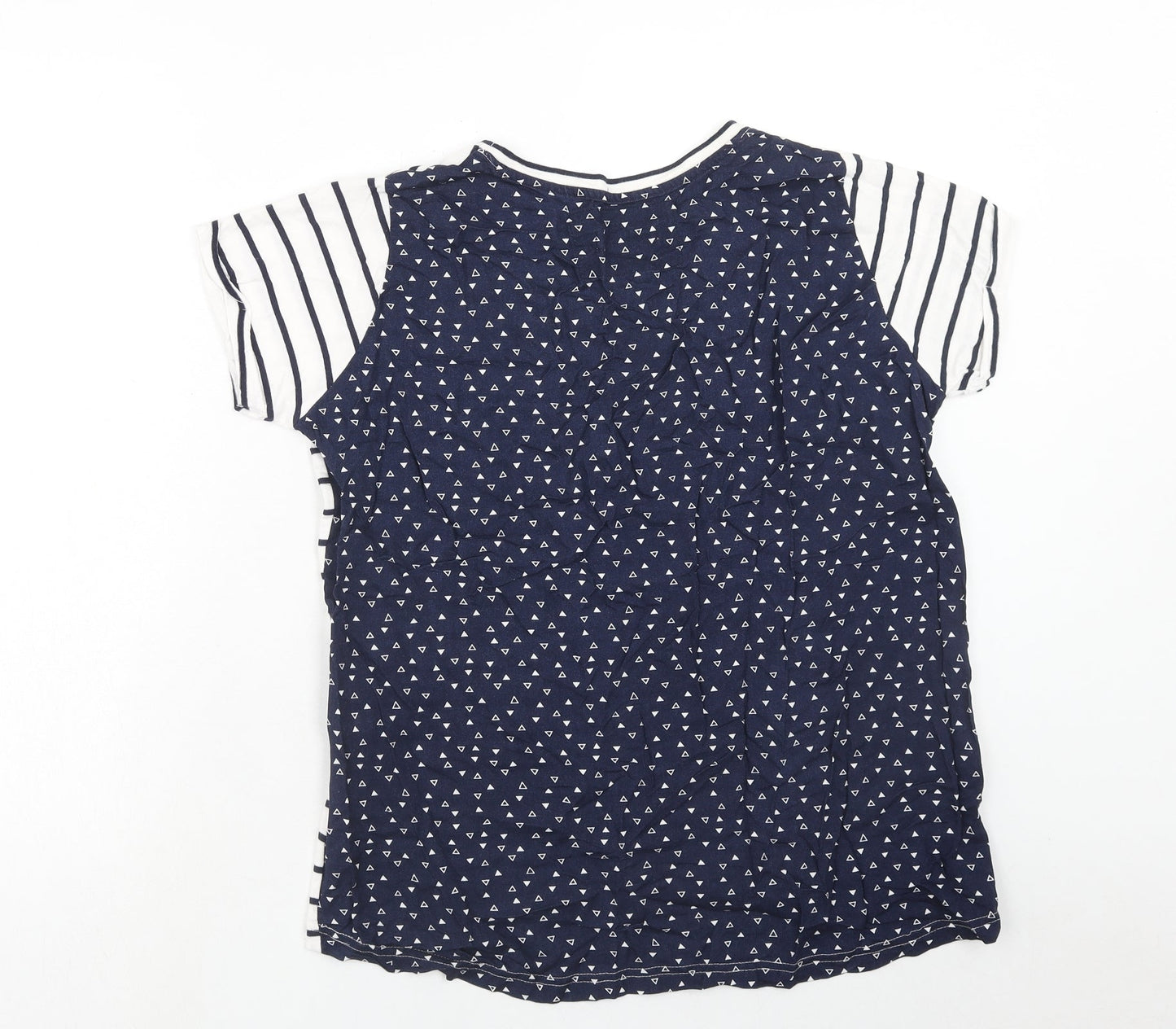 Womens UK Size M Preworn Blue Basic T-Shirt