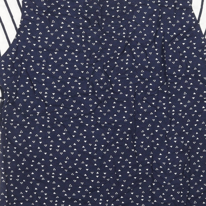 Womens UK Size M Preworn Blue Basic T-Shirt