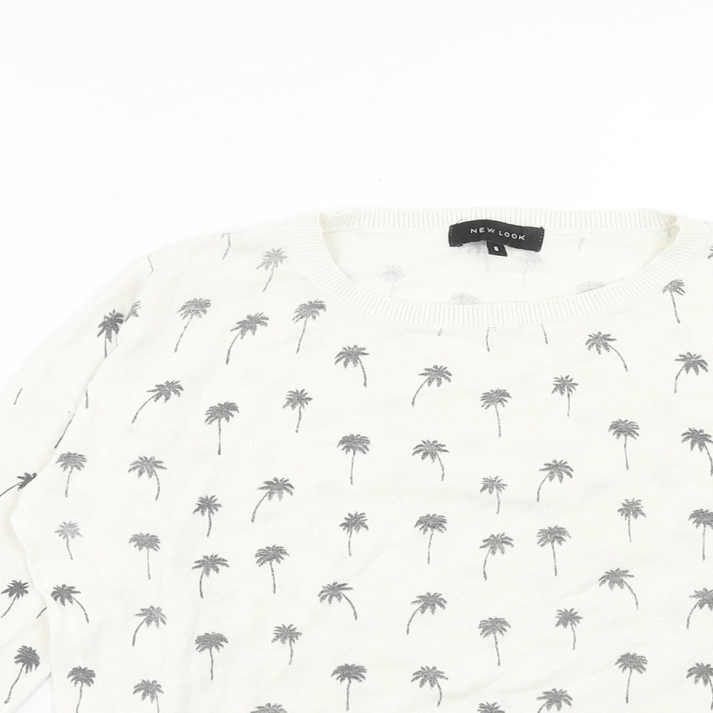 Womens UK Size 8 New Look White Pullover Jumper