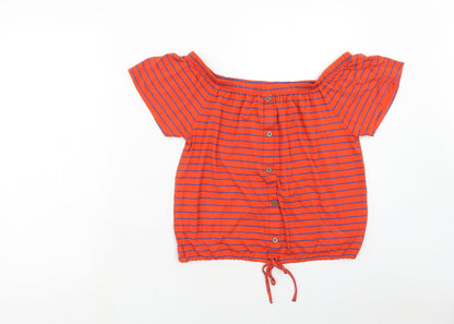 Womens UK Size 10 NEXT Orange Basic T-Shirt