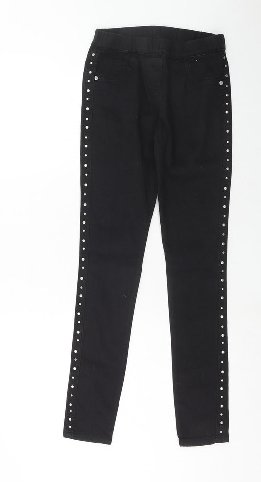 TU Womens Black Cotton Skinny Jeans Size 8 Regular