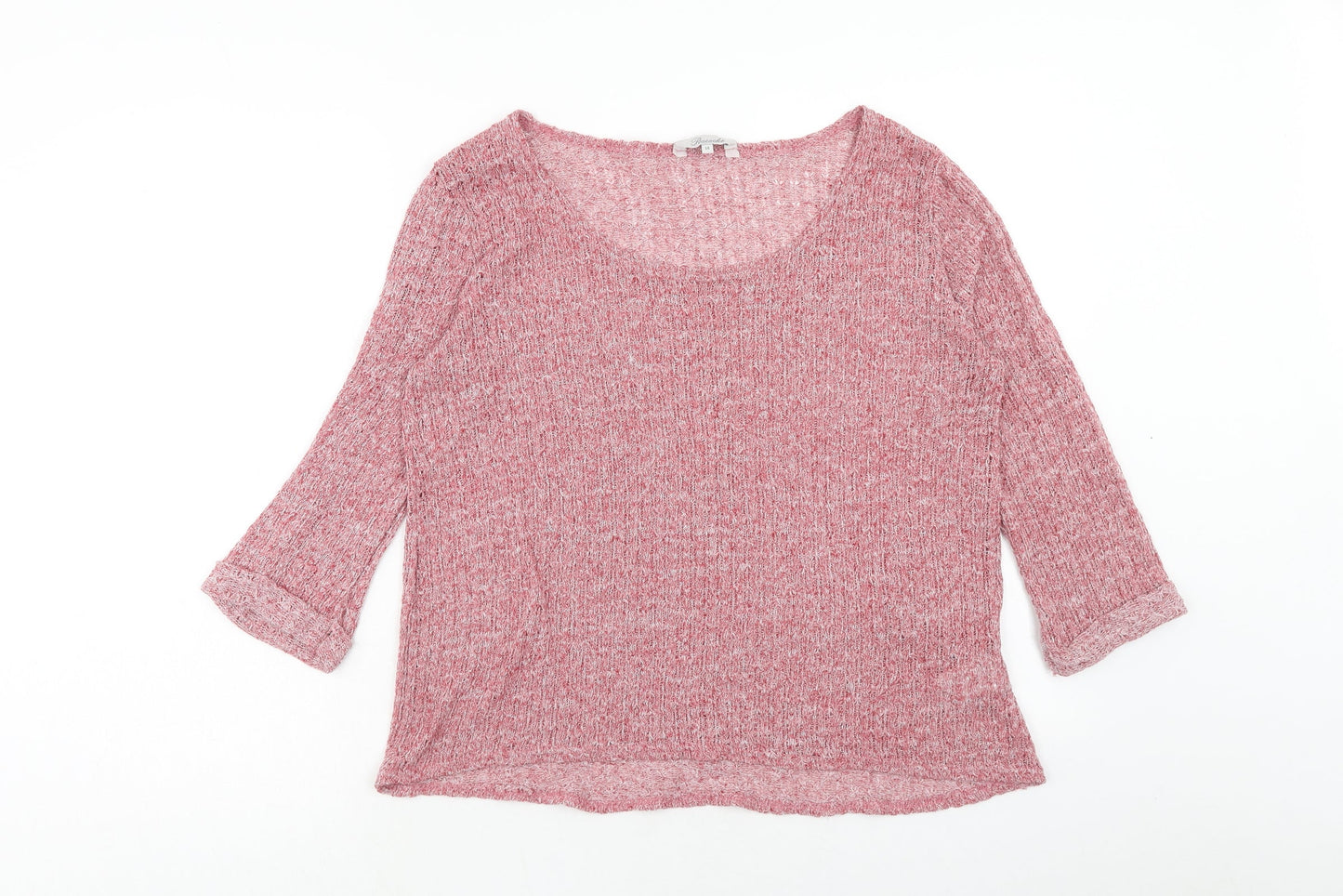 Womens UK Size 14 Peacocks Pink Pullover Jumper