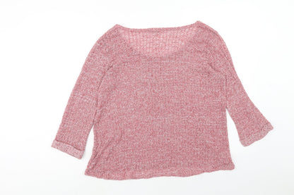 Womens UK Size 14 Peacocks Pink Pullover Jumper