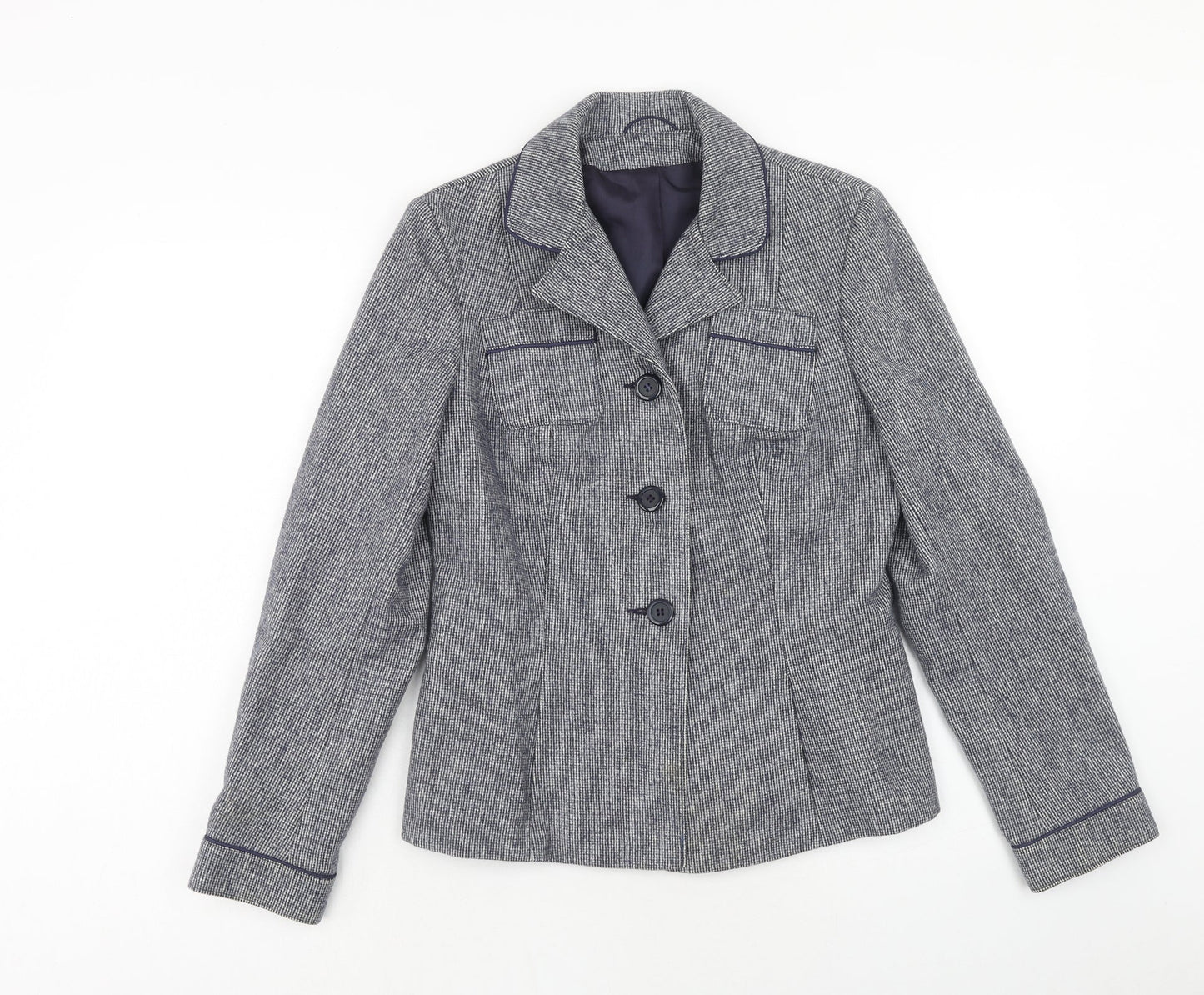 Womens UK Size 12 Preworn Regular Blue Blazer
