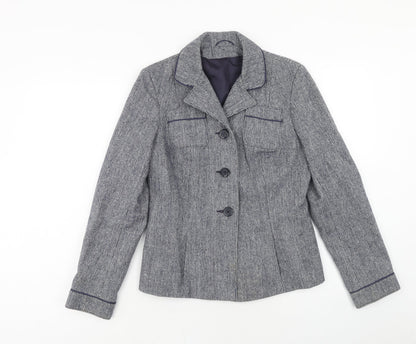 Womens UK Size 12 Preworn Regular Blue Blazer
