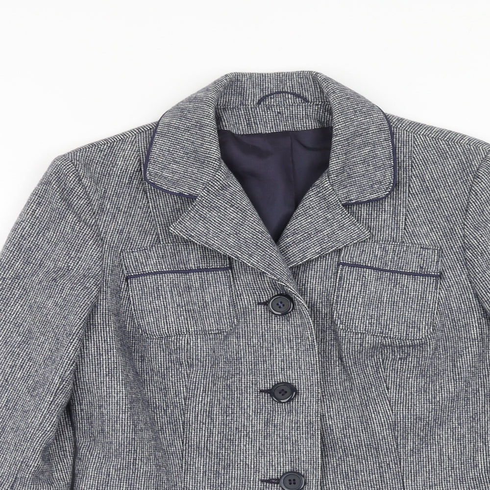 Womens UK Size 12 Preworn Regular Blue Blazer