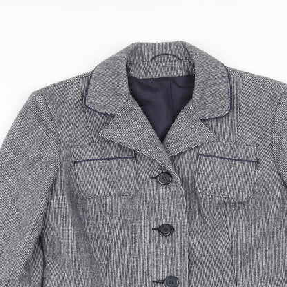Womens UK Size 12 Preworn Regular Blue Blazer