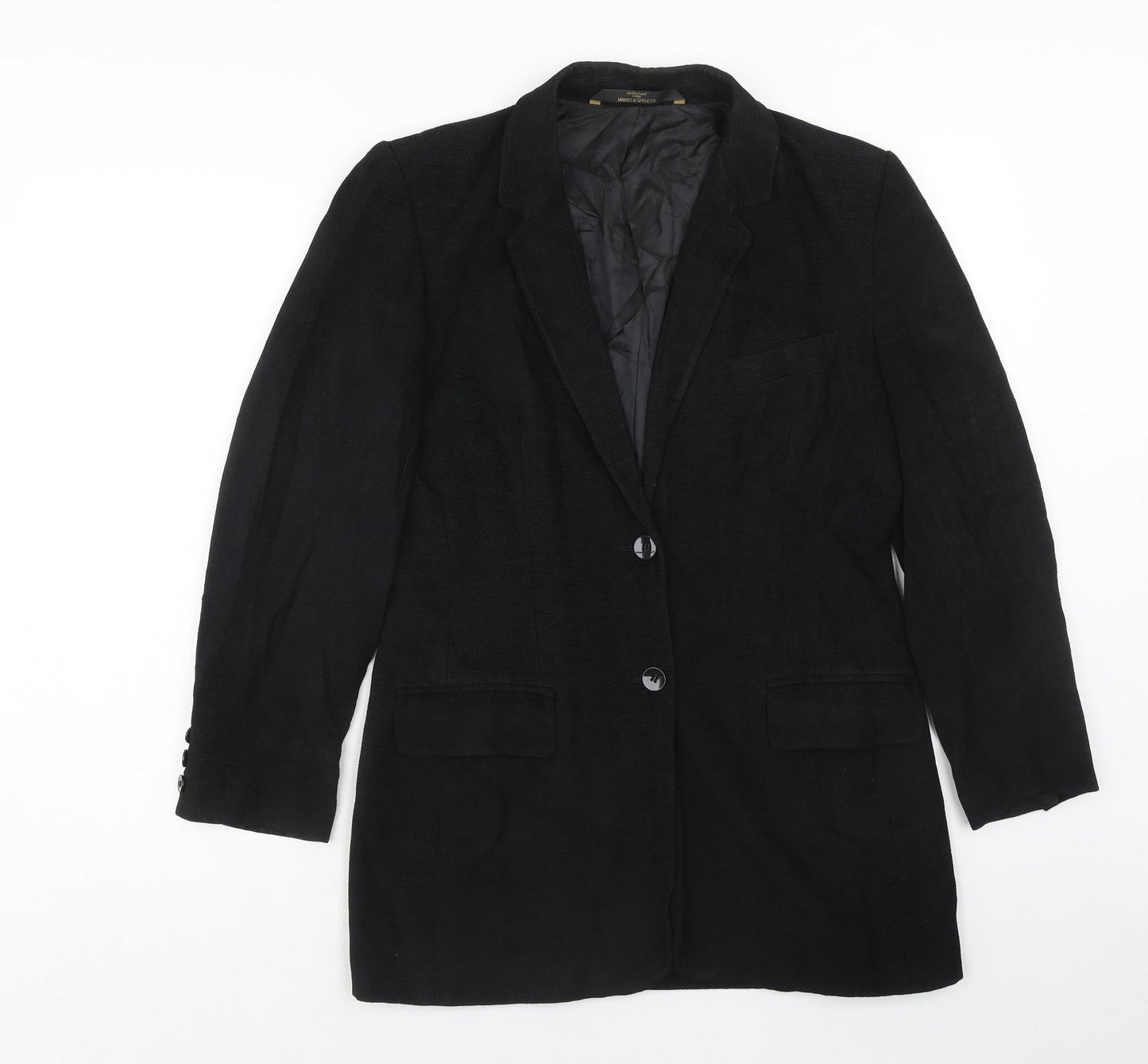 Marks and Spencer Womens Blue Viscose Jacket Suit Jacket Size 12