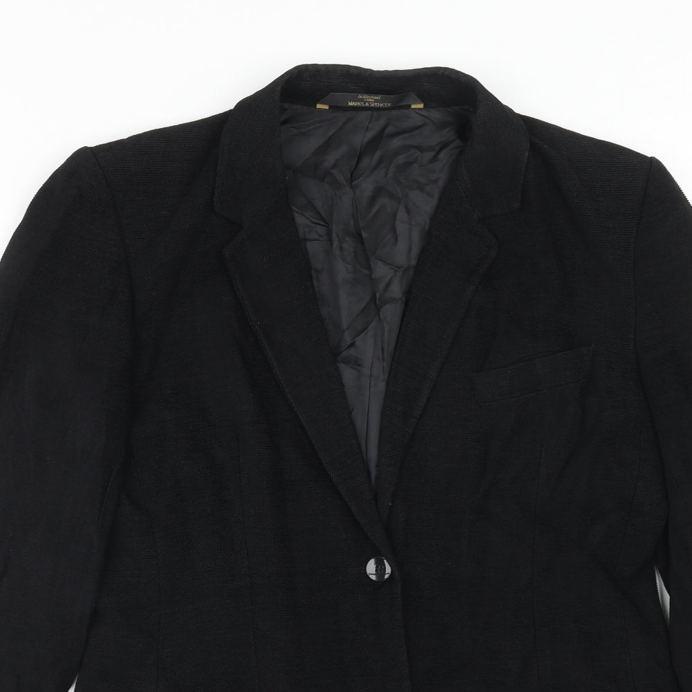 Marks and Spencer Womens Blue Viscose Jacket Suit Jacket Size 12