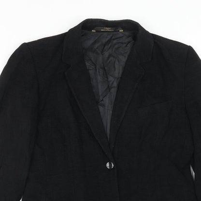 Marks and Spencer Womens Blue Viscose Jacket Suit Jacket Size 12