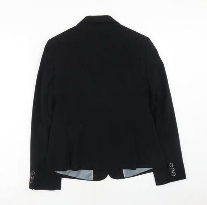 Matalan Womens Black Pinstripe Polyester Jacket Suit Jacket Size 12